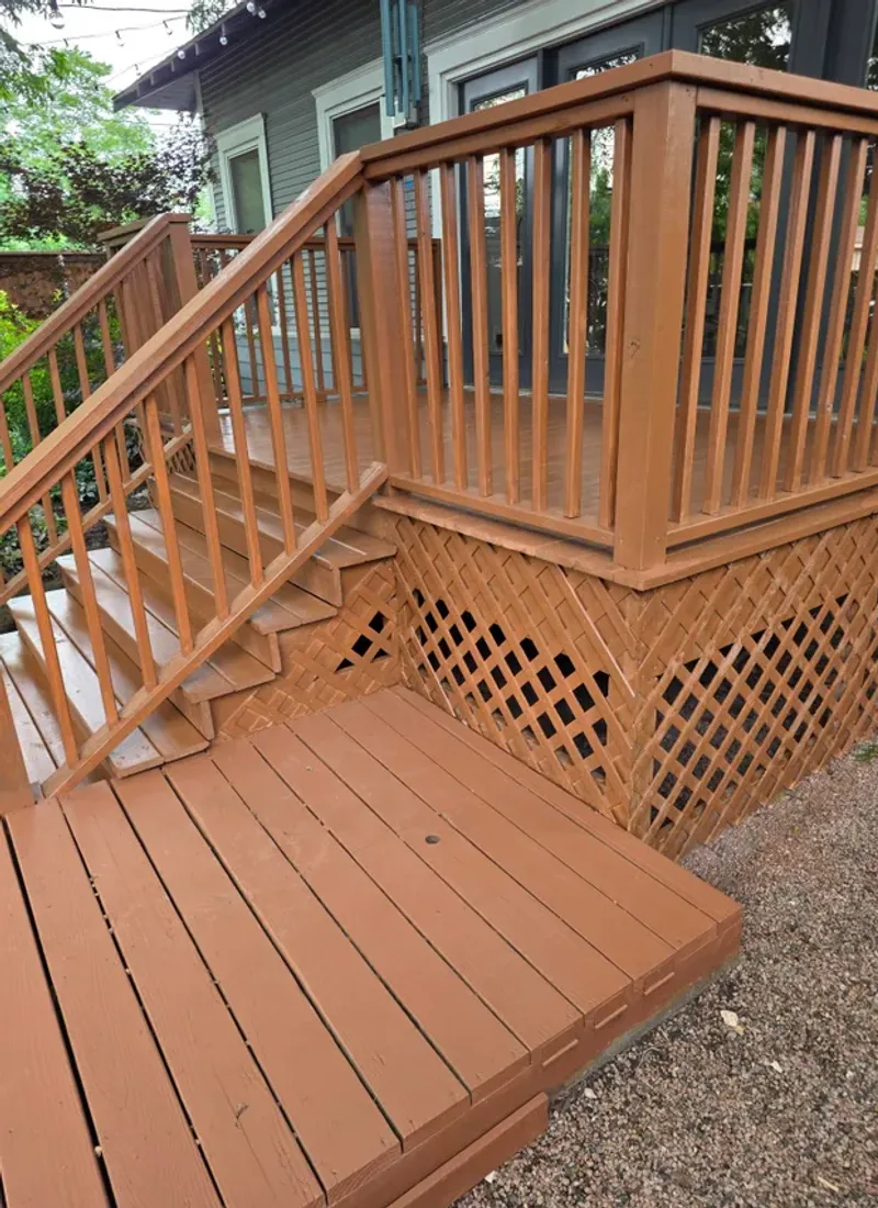 Custom backyard deck built by Sanders and Sons in the DFW area